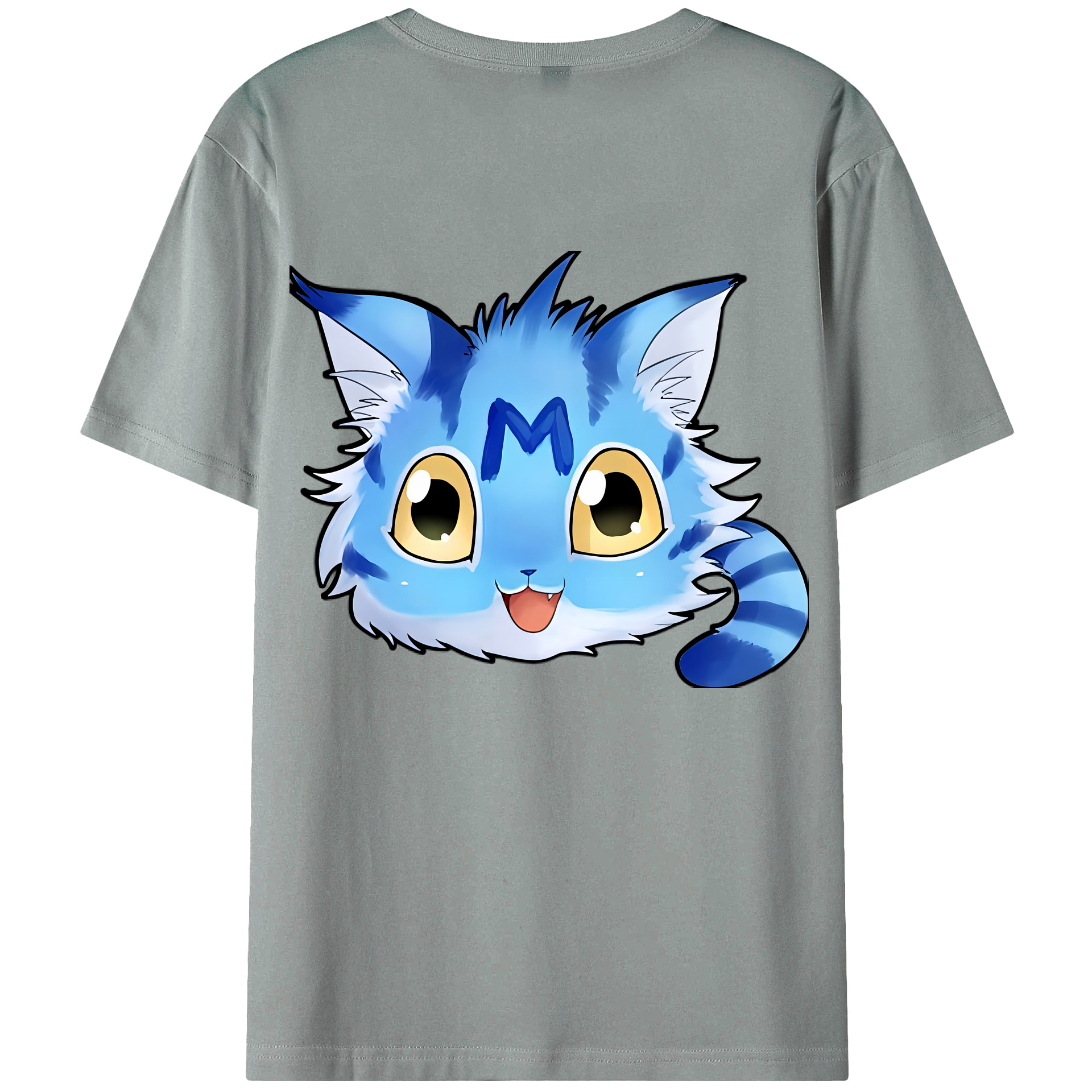 （画像用） Digimon デジタルモンスター/デジモン 綿100％ メンズ半袖Tシャツ（バックプリント） 通気性